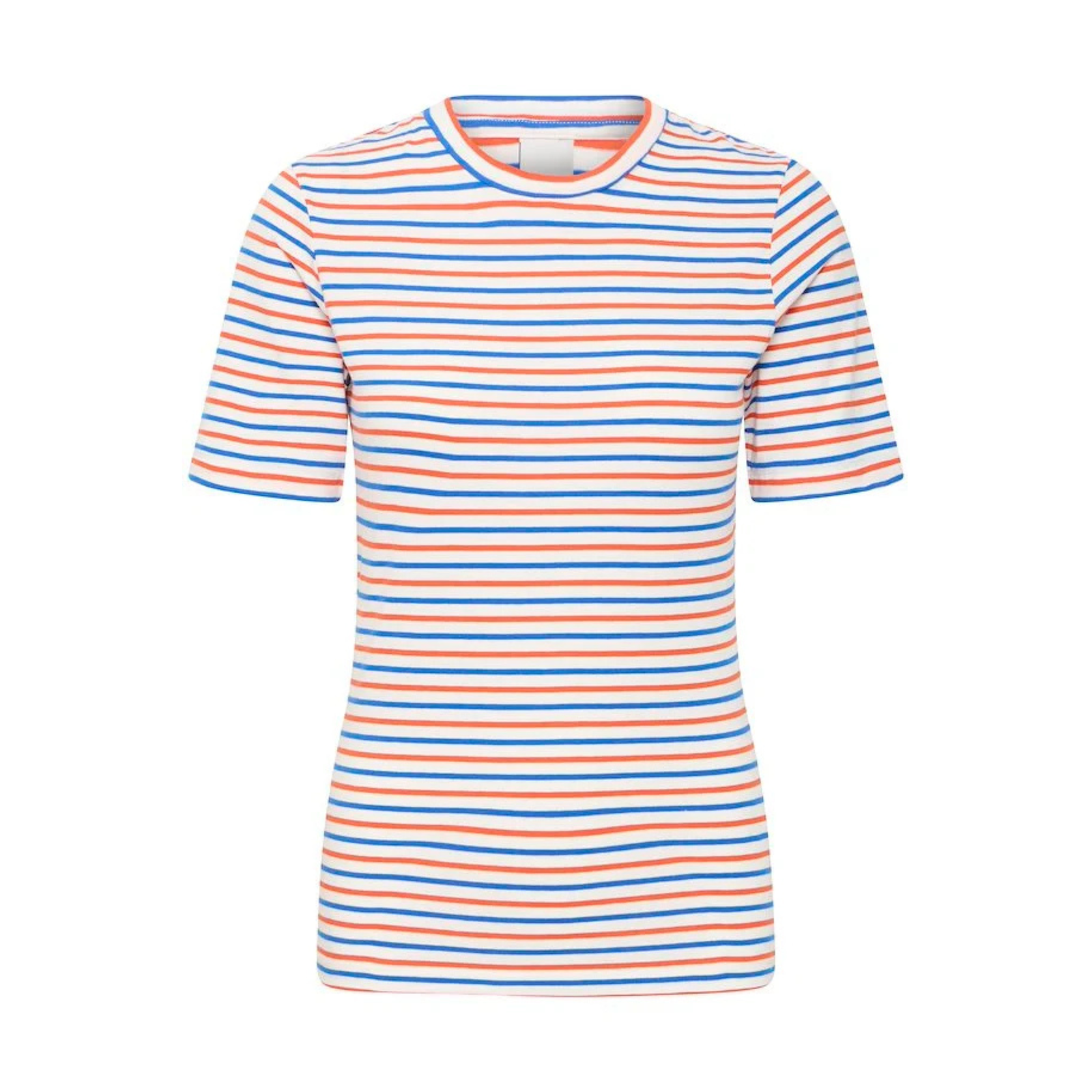 ICHI Mira Striped T-Shirt —  Cloud Dancer Multi - Public Mercantile
