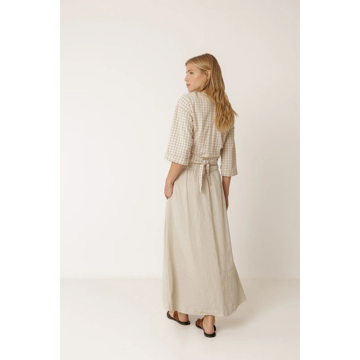 Long Linen Skirt — Stone - Public Mercantile