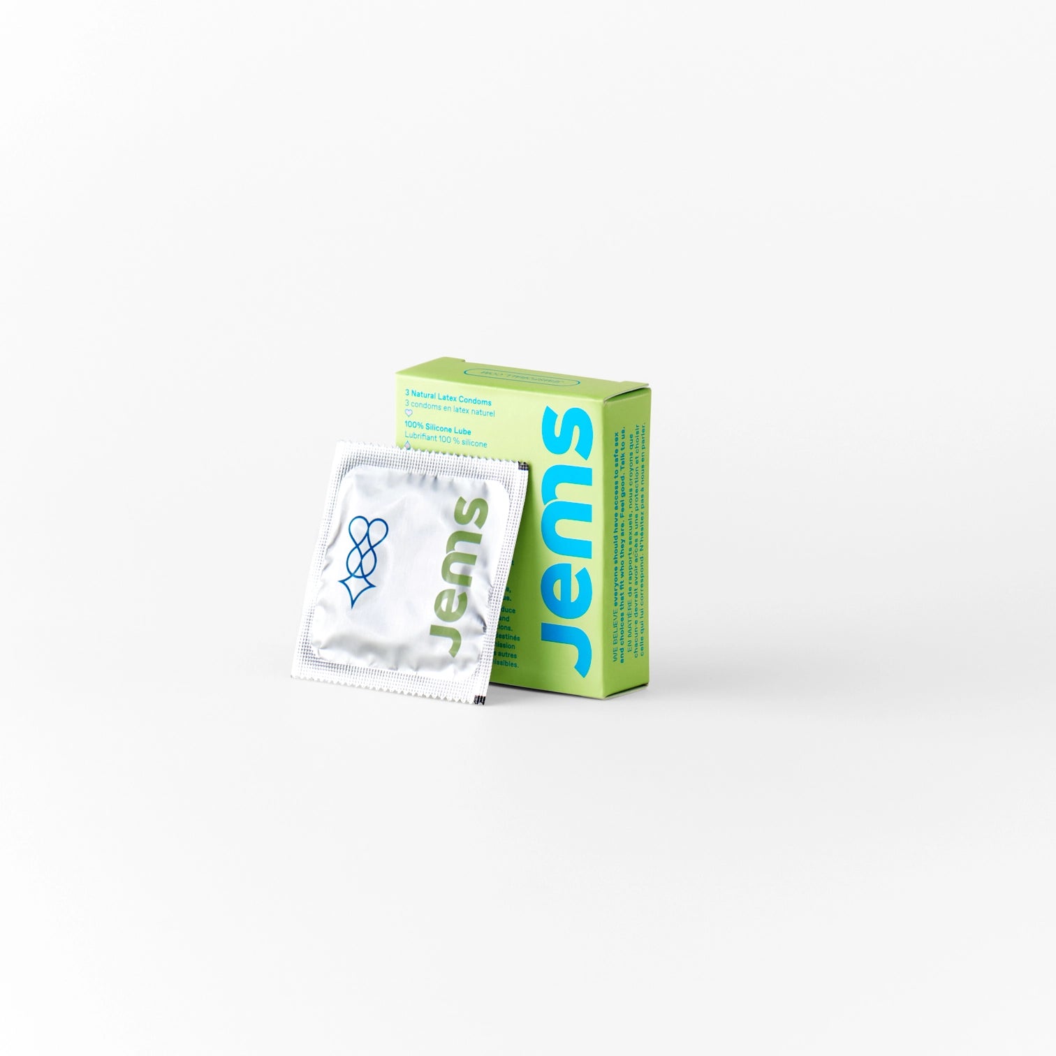 Jems Natural Latex Condoms - 3 pack - Public Mercantile