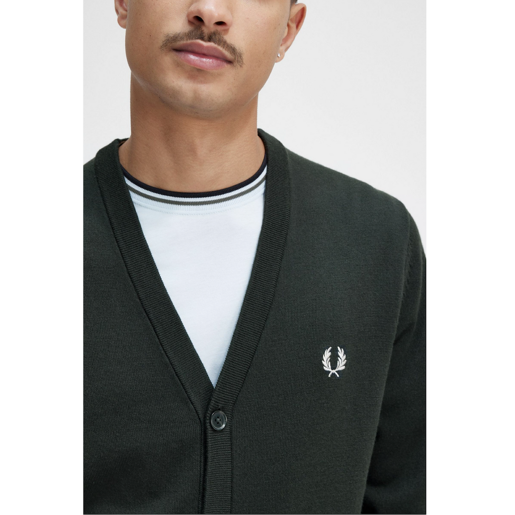 Fred Perry Classic Cardigan - Night Green