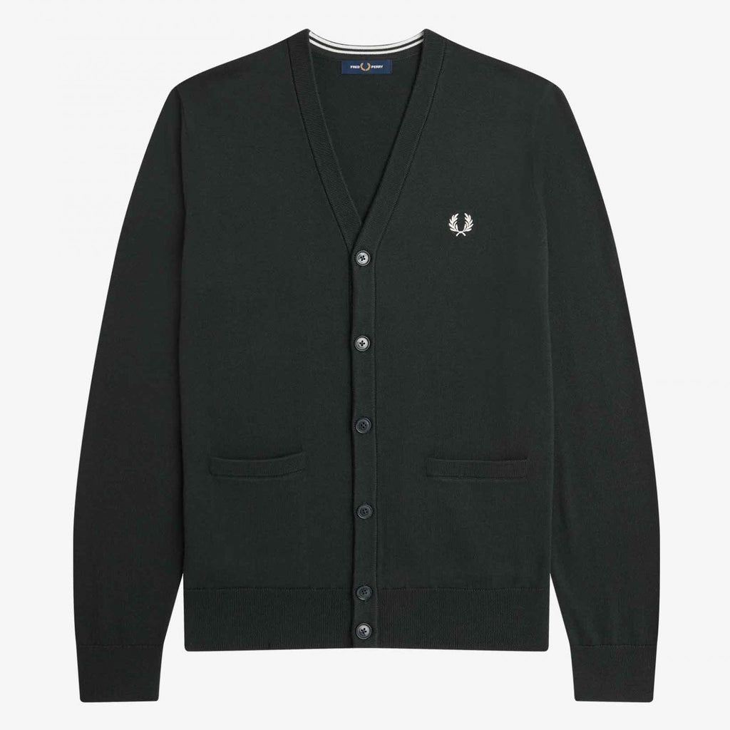 Fred Perry Classic Cardigan - Night Green