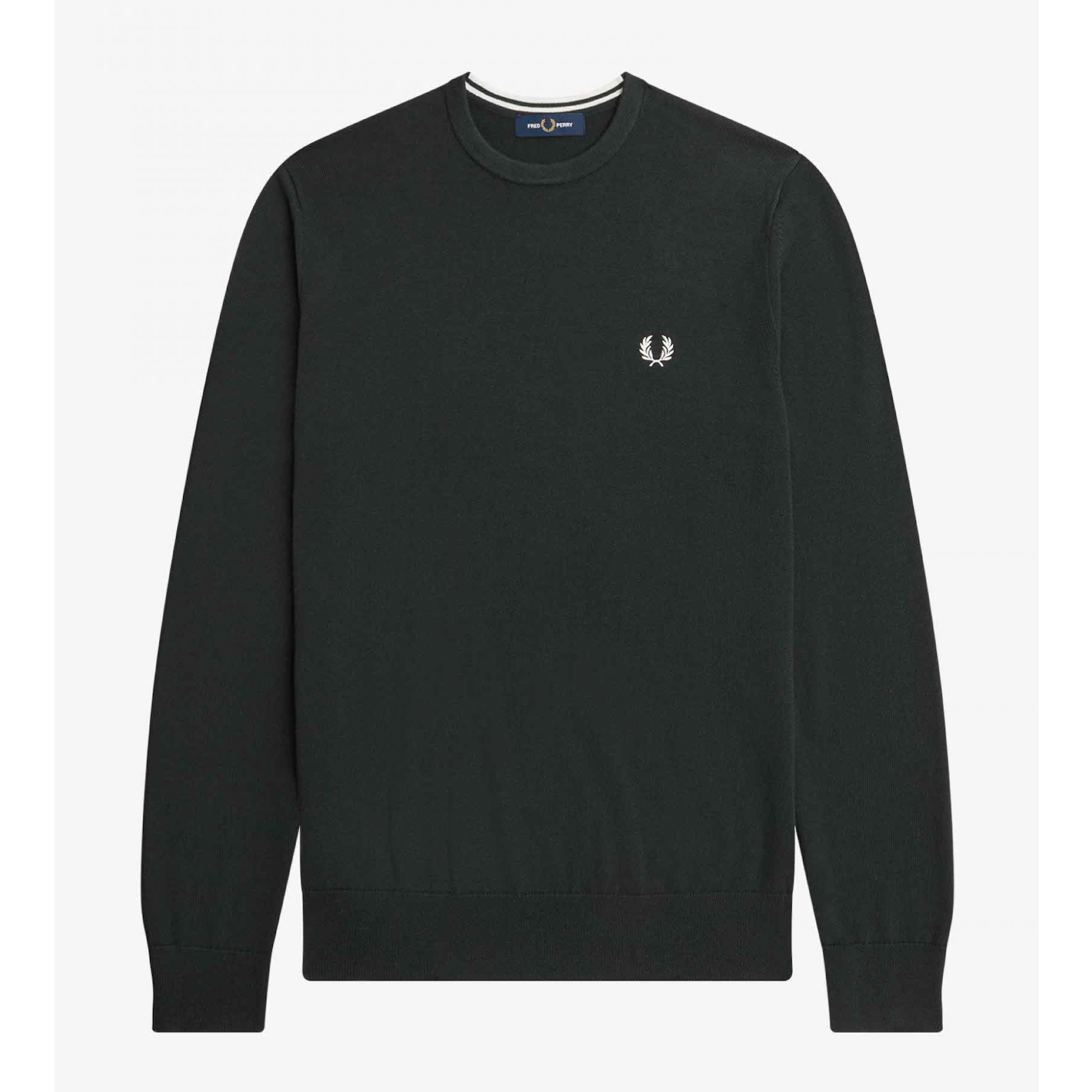 Fred Perry Classic Crewneck Sweater - Night Green