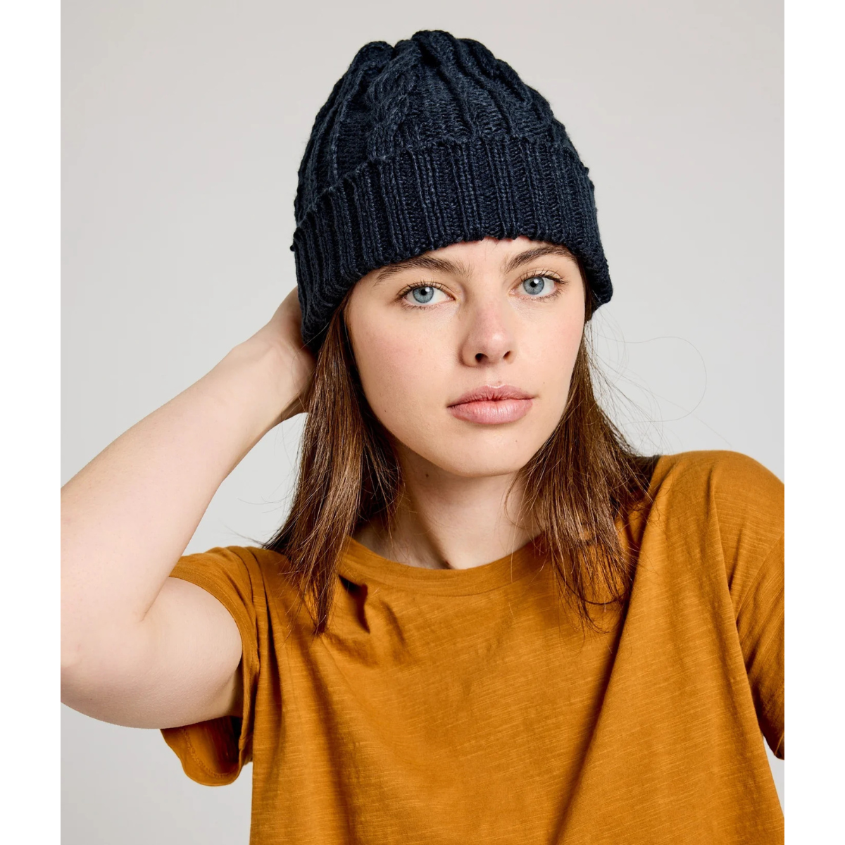 Known Supply Cable Knit Toque - Dark Blue