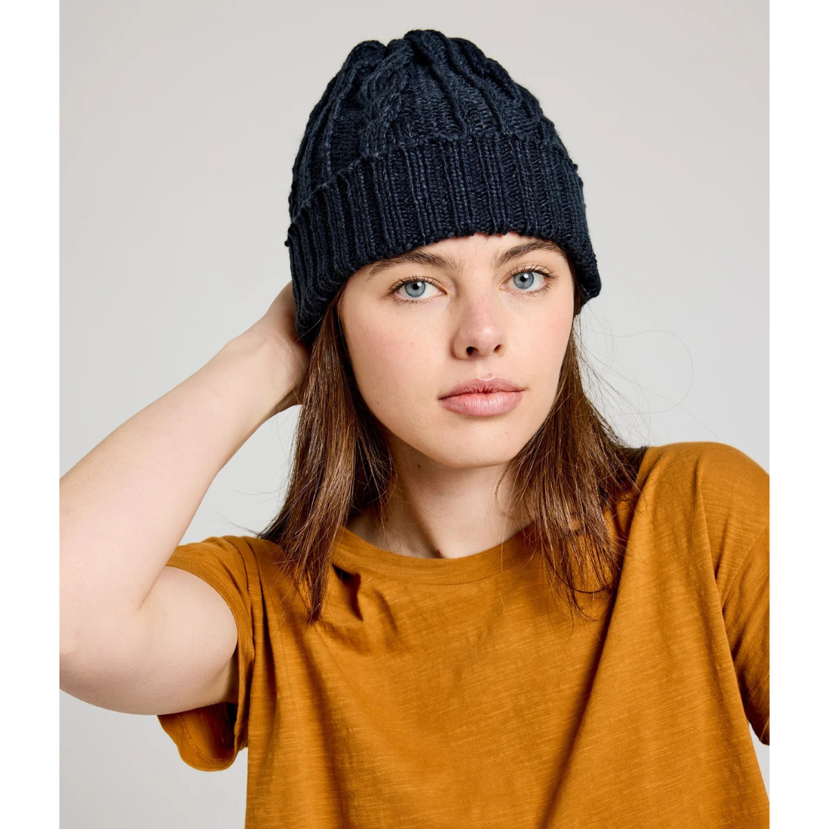 Known Supply Cable Knit Toque - Dark Blue - Public Mercantile