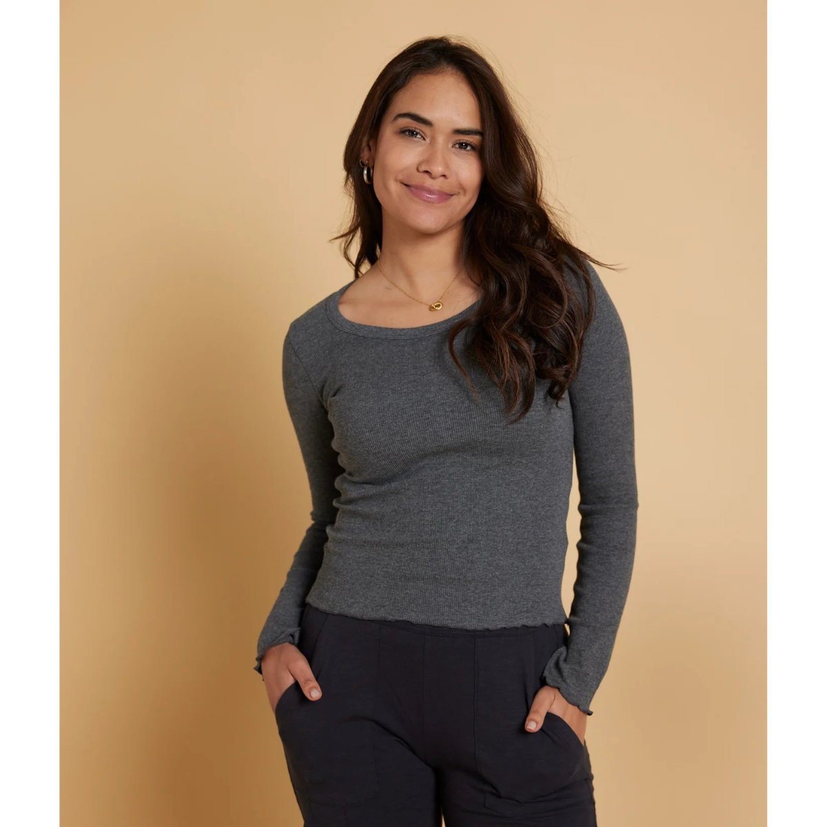 Known Supply Jill Top - Heather Grey - Public Mercantile