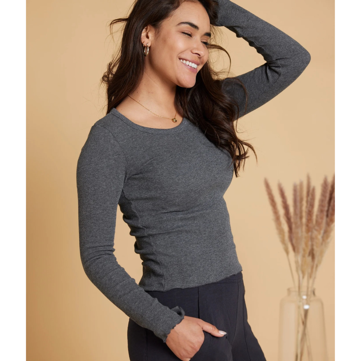 Known Supply Jill Top - Heather Grey - Public Mercantile