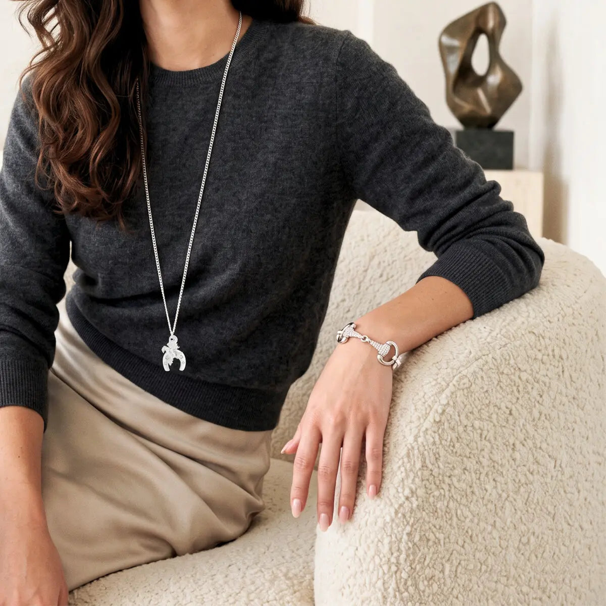 Krystal Toggle Bracelet — Silver - Public Mercantile