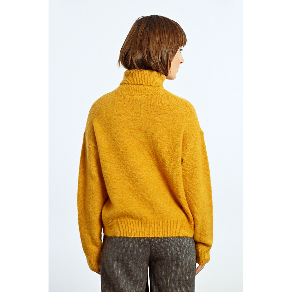 Soft Turtleneck Sweater — Saffron