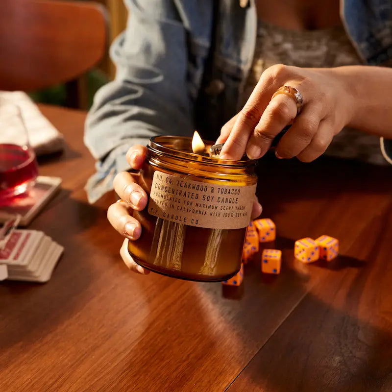 Large Teakwood & Tobacco Candle — P.F. Candle - Public Mercantile