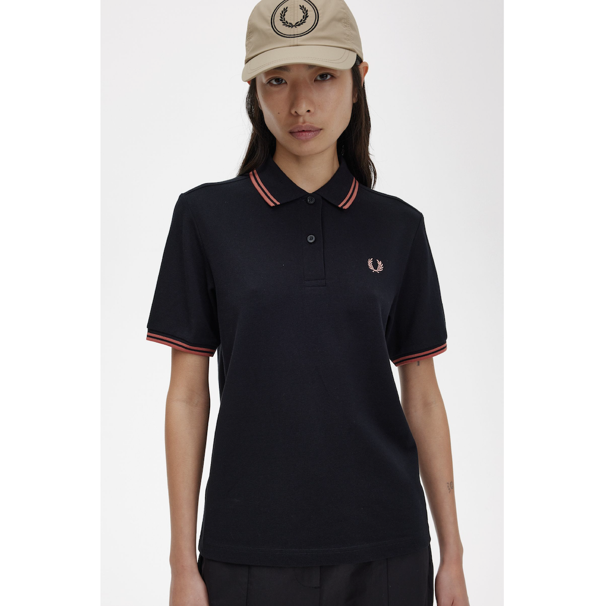 Fred Perry Twin-Tipped Shirt - Black/Light Rust - Public Mercantile