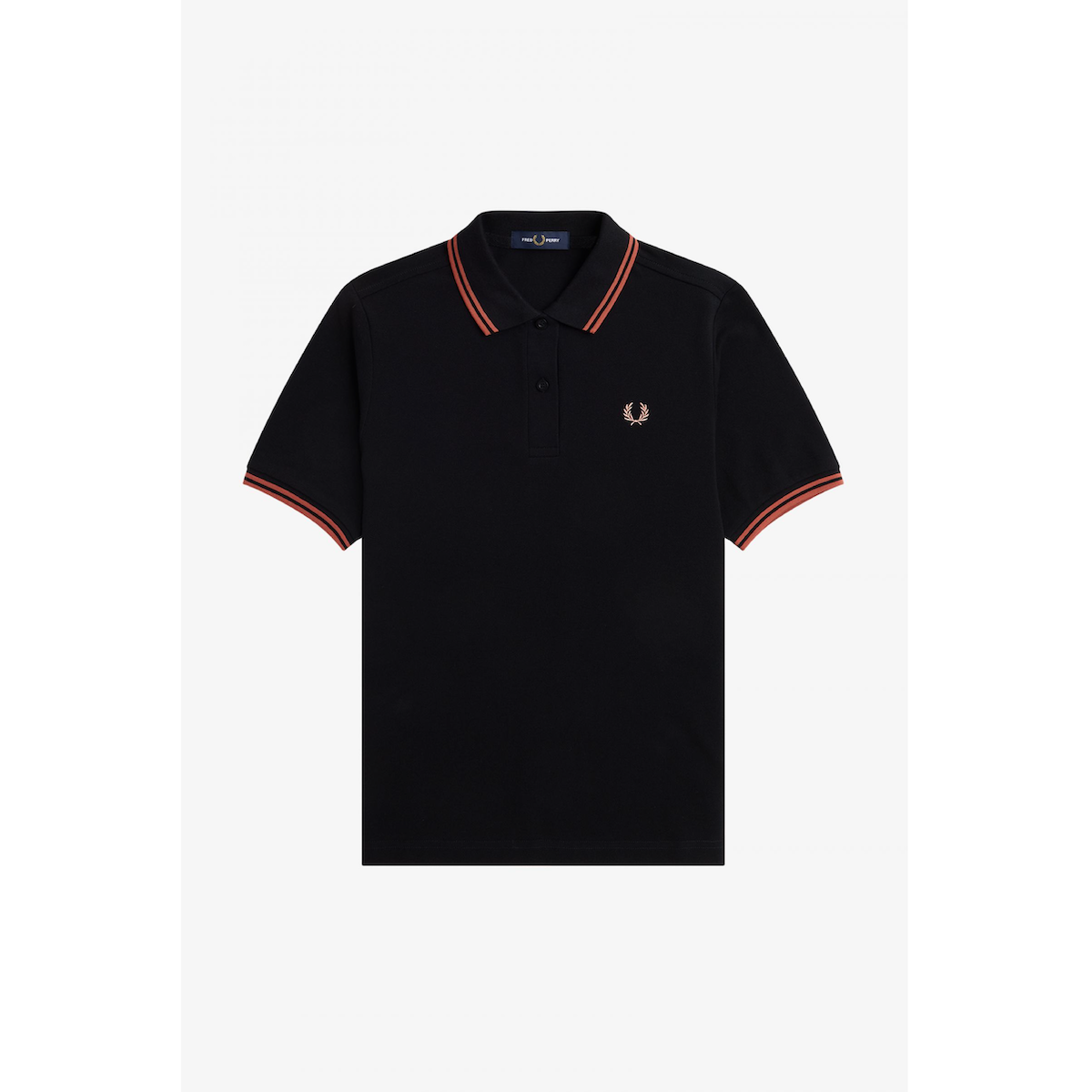 Fred Perry Twin-Tipped Shirt - Black/Light Rust - Public Mercantile