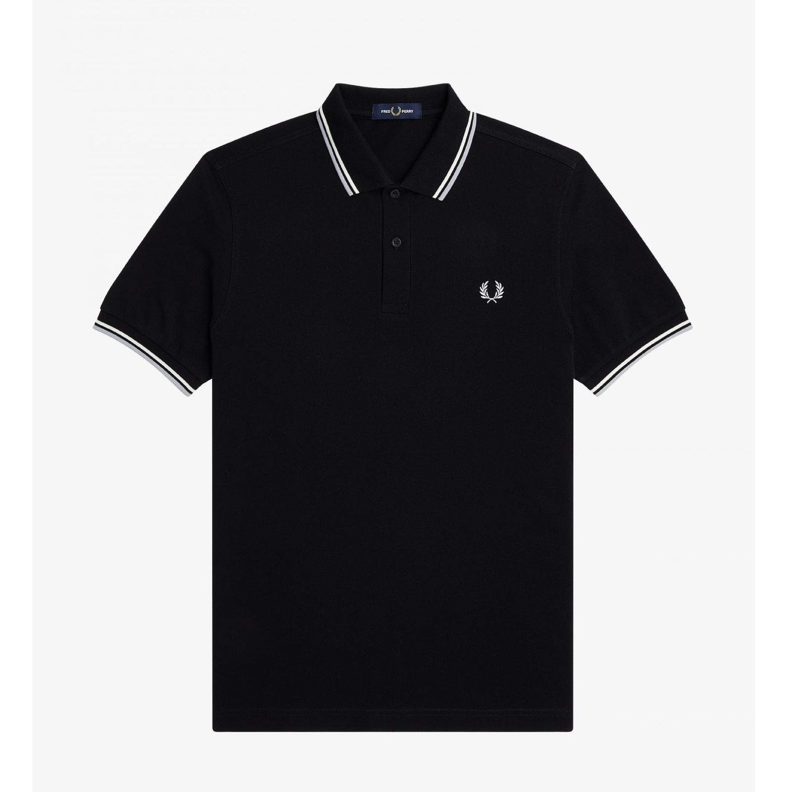 Fred Perry Twin Tipped Polo Shirt - Black/Ecru/Limestone - Public Mercantile