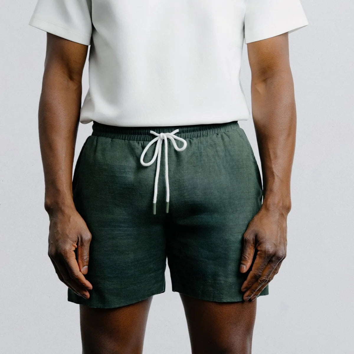 Linen Shorts - Green — Champlain - Public Mercantile