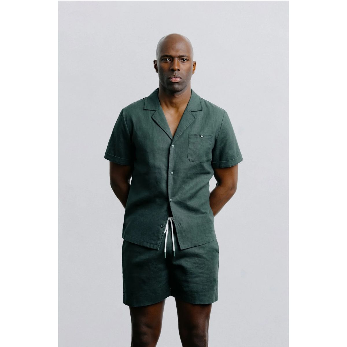 Linen Cuban Shirt - Green — Champlain - Public Mercantile