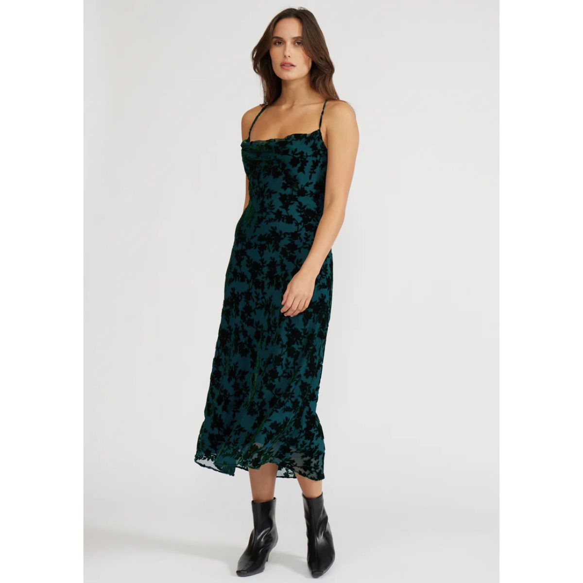 Lucy Paris Wisteria Maxi Dress — Teal
