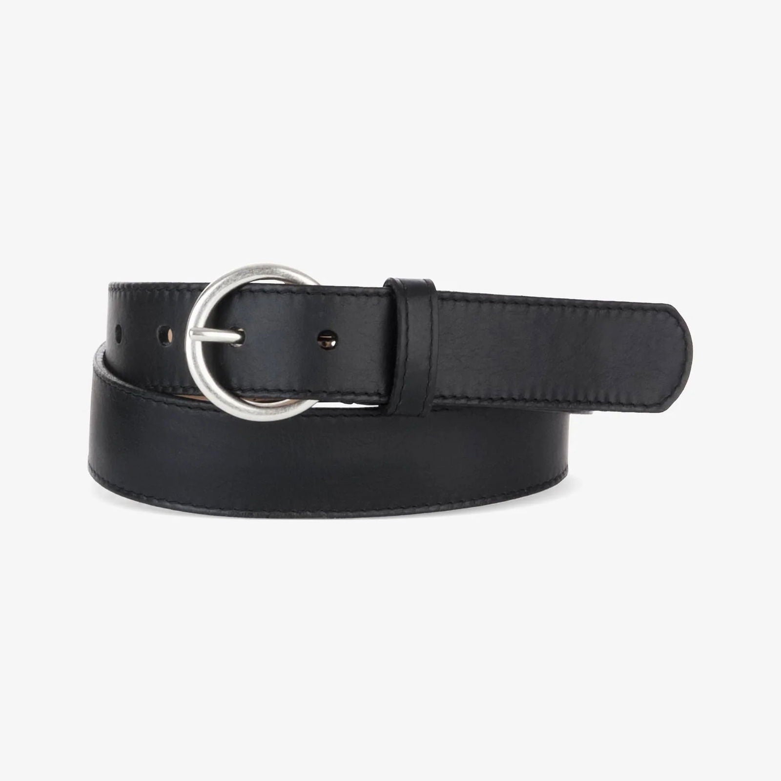 Lura Nappa Leather Belt — Black - Public Mercantile