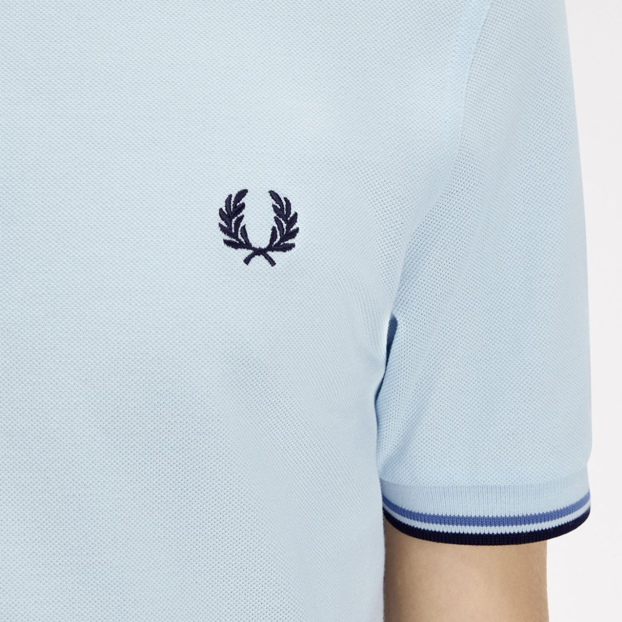 Fred Perry Twin Tipped T-Shirt - Light Ice / Ace Blue / Navy - Public Mercantile