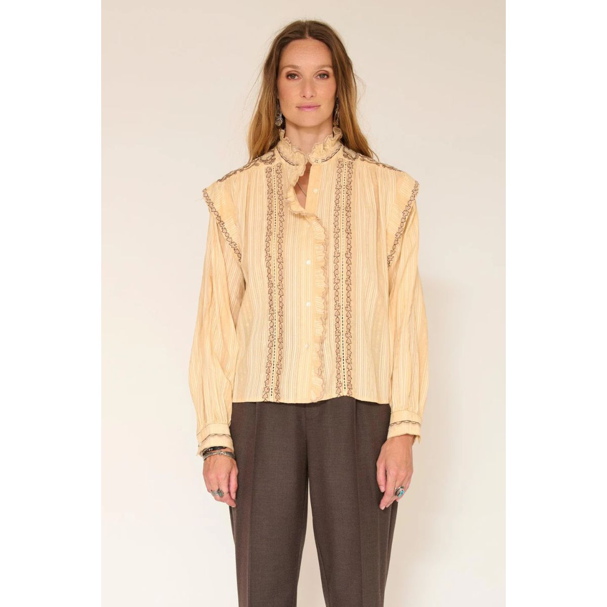 Camelita Blouse — Beige