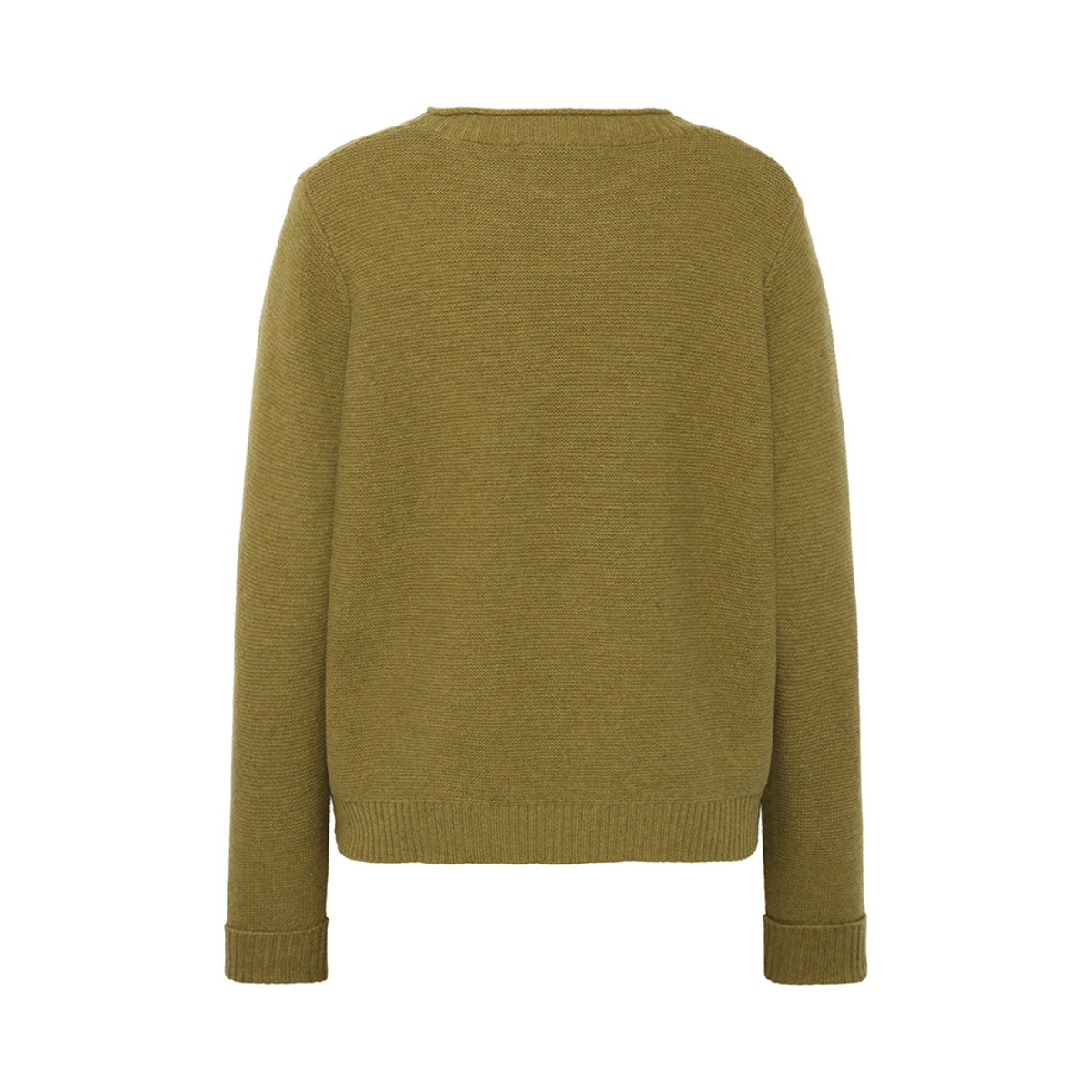 Mansted Gerda Lambswool Sweater — Olive