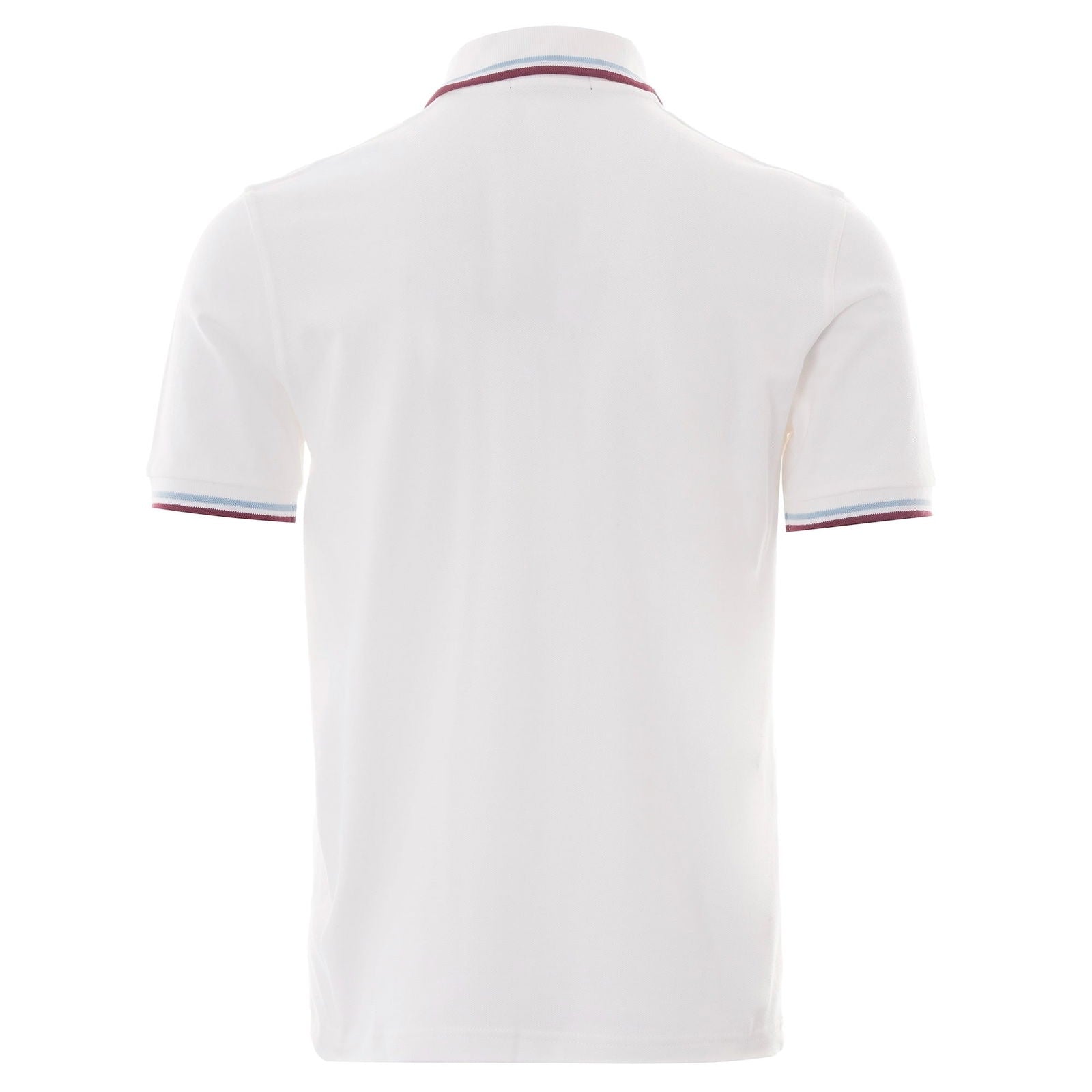 Fred Perry Twin-Tipped Shirt - White/Maroon - Public Mercantile