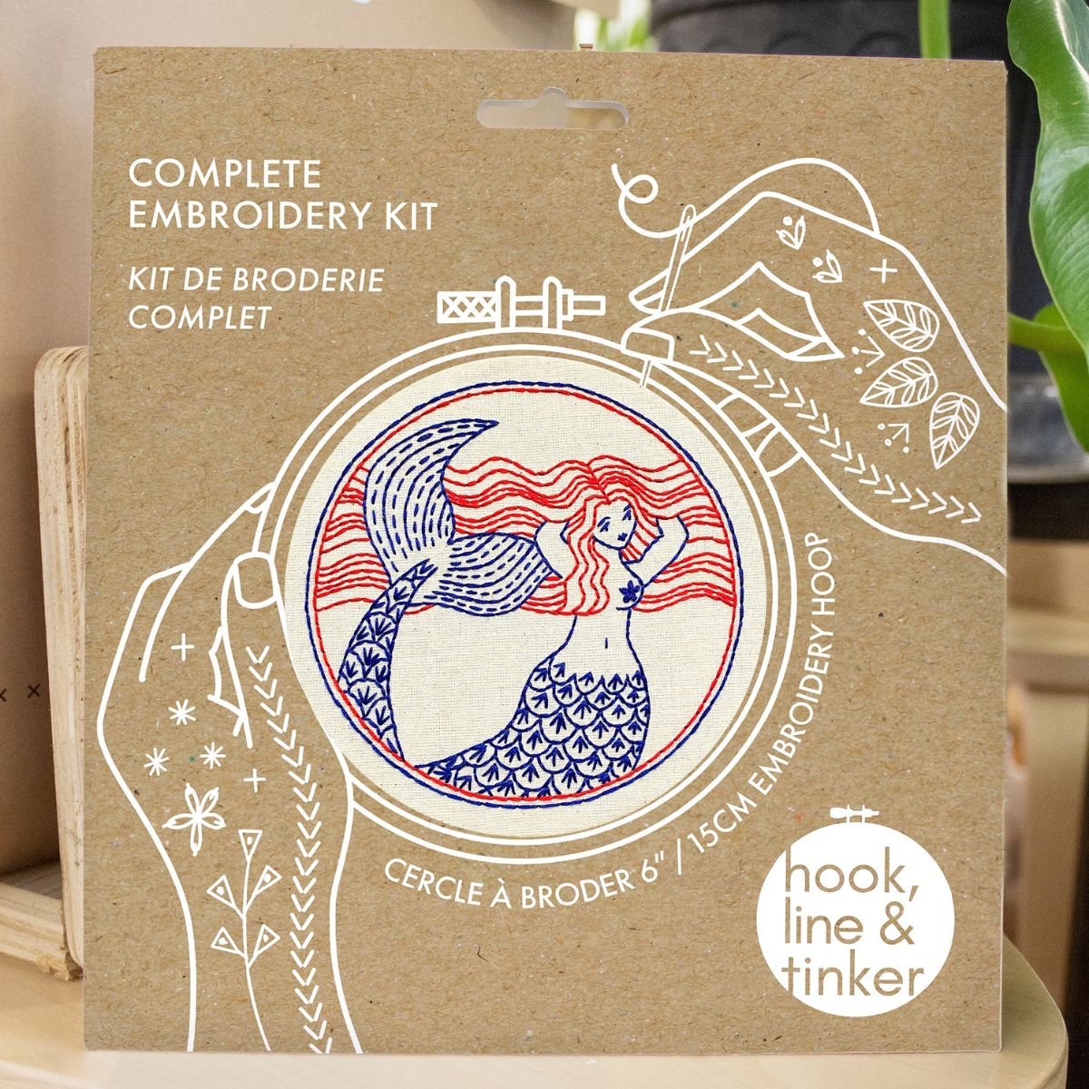 Mermaid Complete Embroidery Kit - Public Mercantile