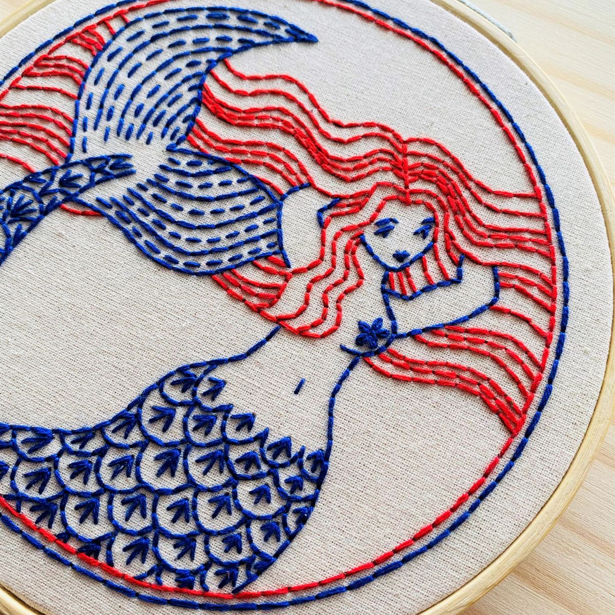 Mermaid Complete Embroidery Kit - Public Mercantile