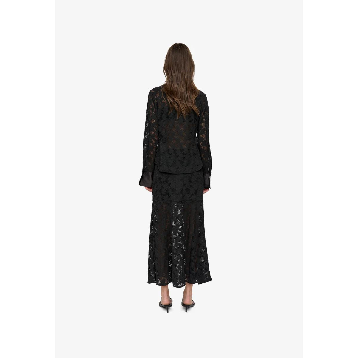 Minimum Griy Lace Shirt — Black - Public Mercantile