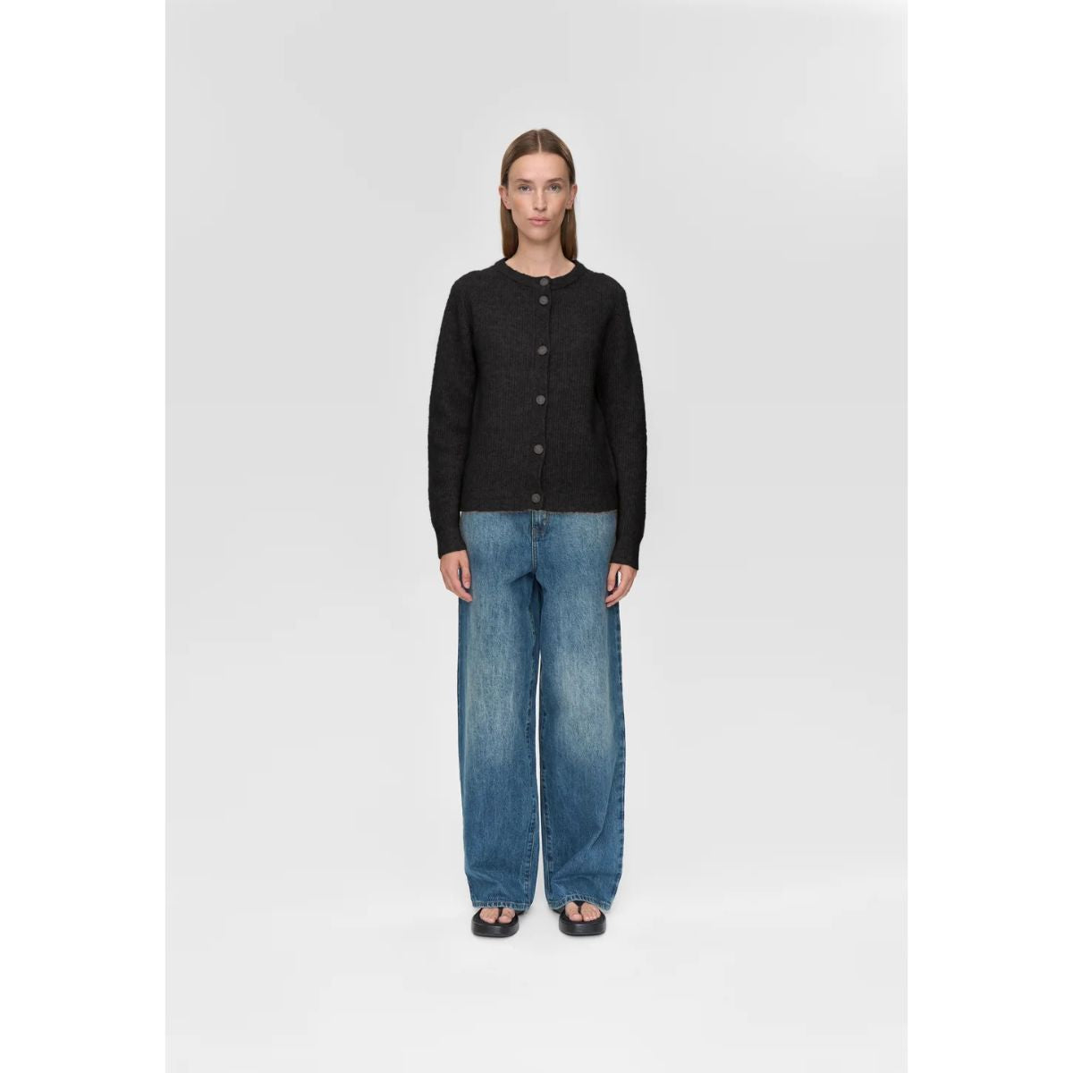 Minimum Kora Mohair Cardigan — Black - Public Mercantile