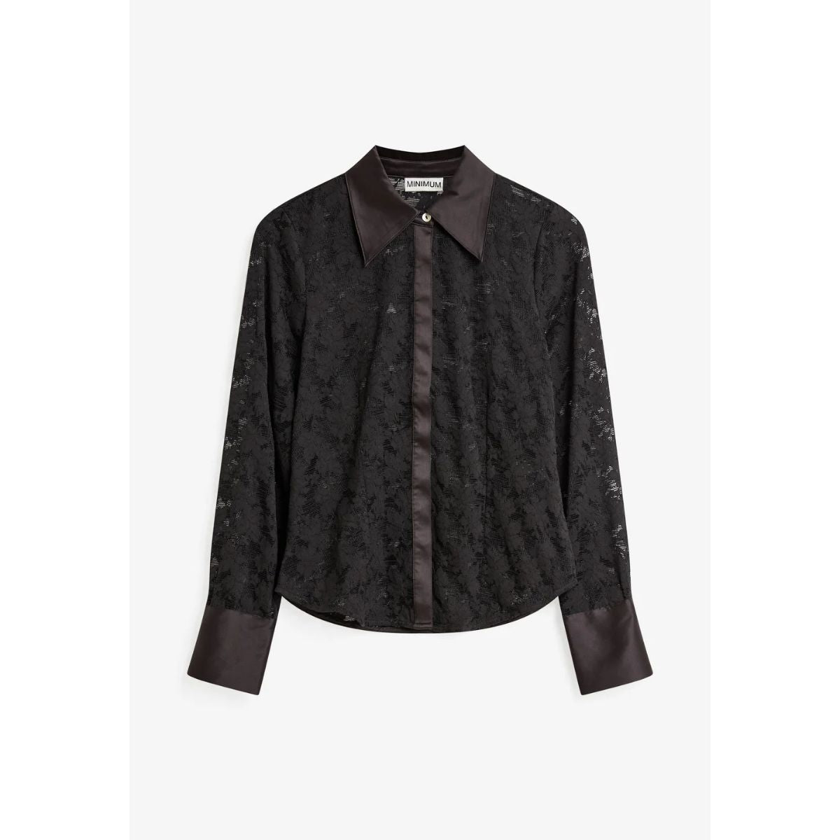 Minimum Griy Lace Shirt — Black - Public Mercantile