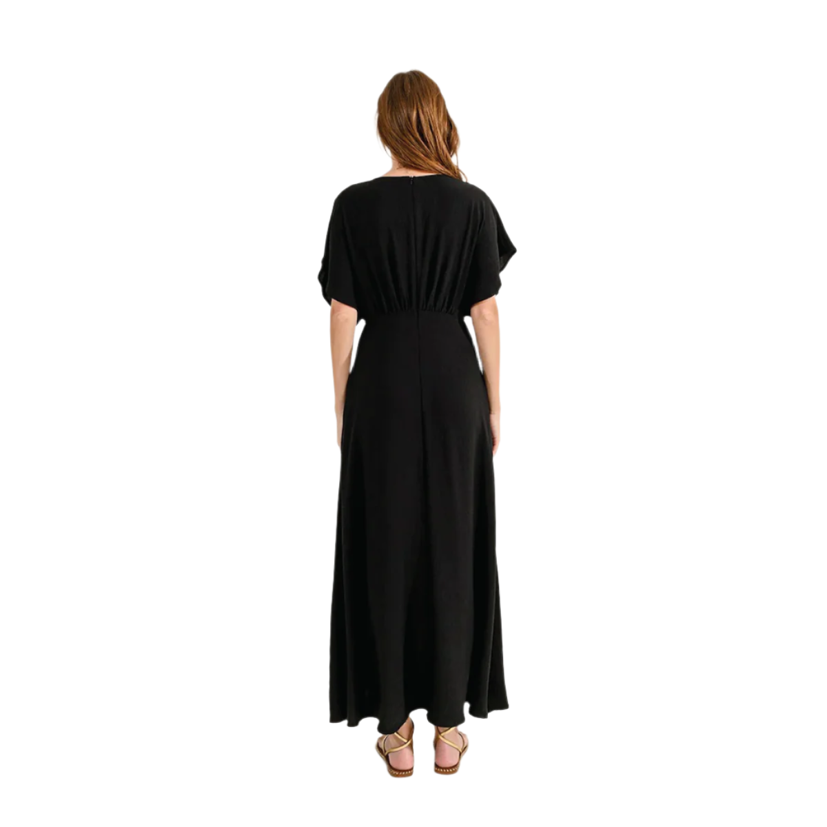 Molly Bracken Cap Shoulder Dress — Black - Public Mercantile