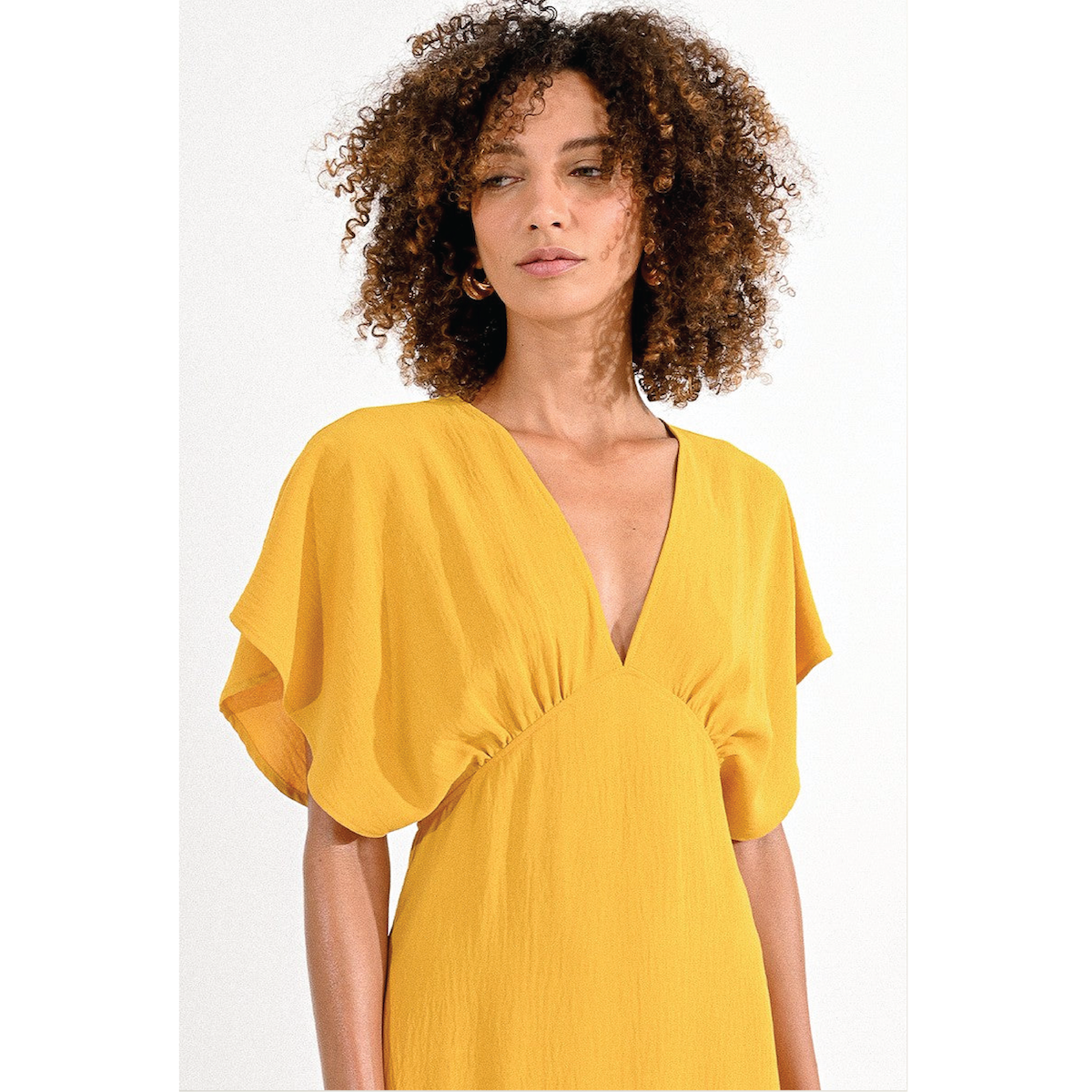 Molly Bracken Cap Shoulder Dress — Mango - Public Mercantile