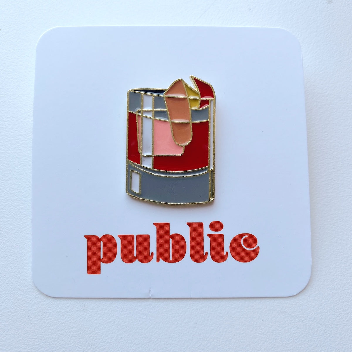 Negroni Cocktail Enamel Pin