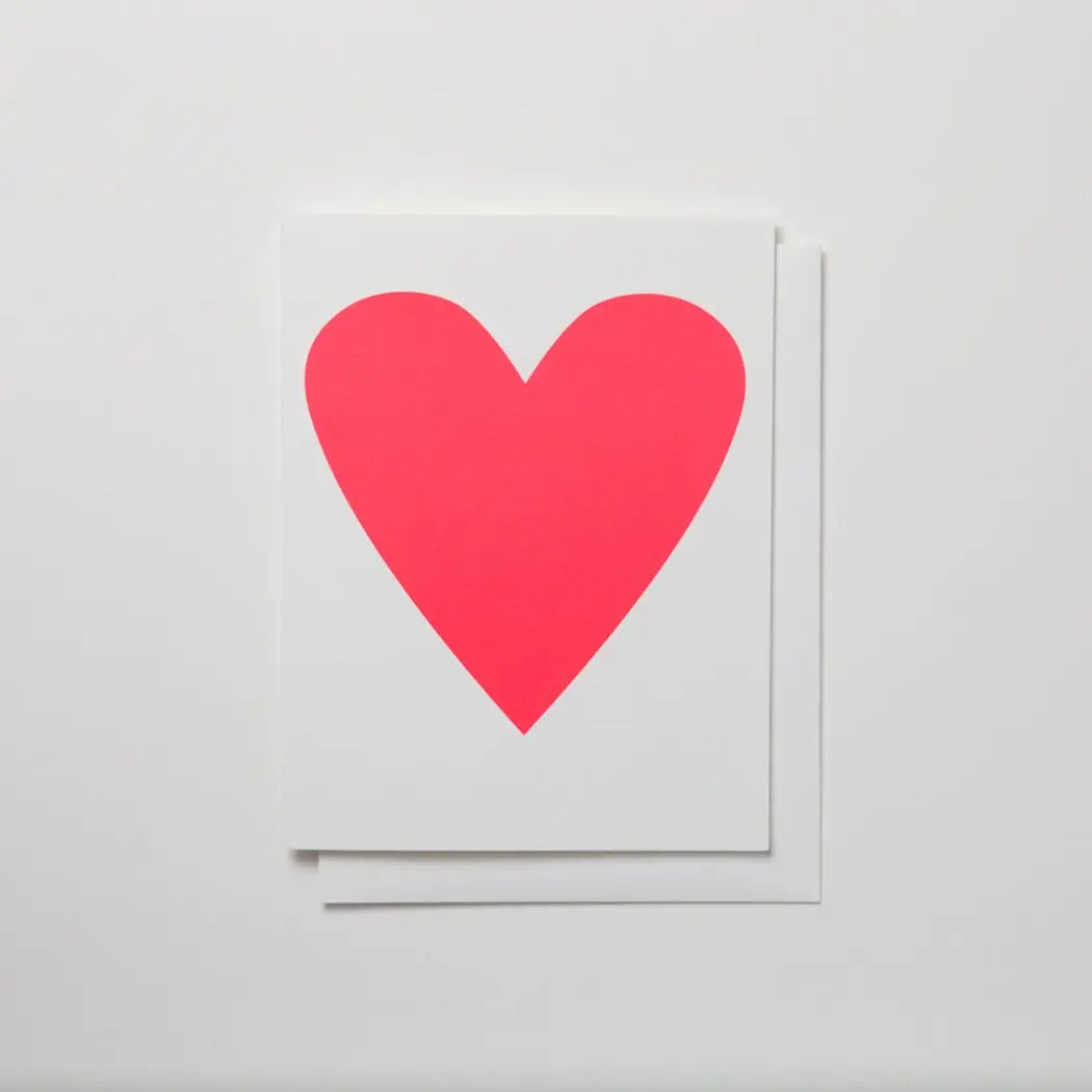 Neon Pink Heart Card - Public Mercantile