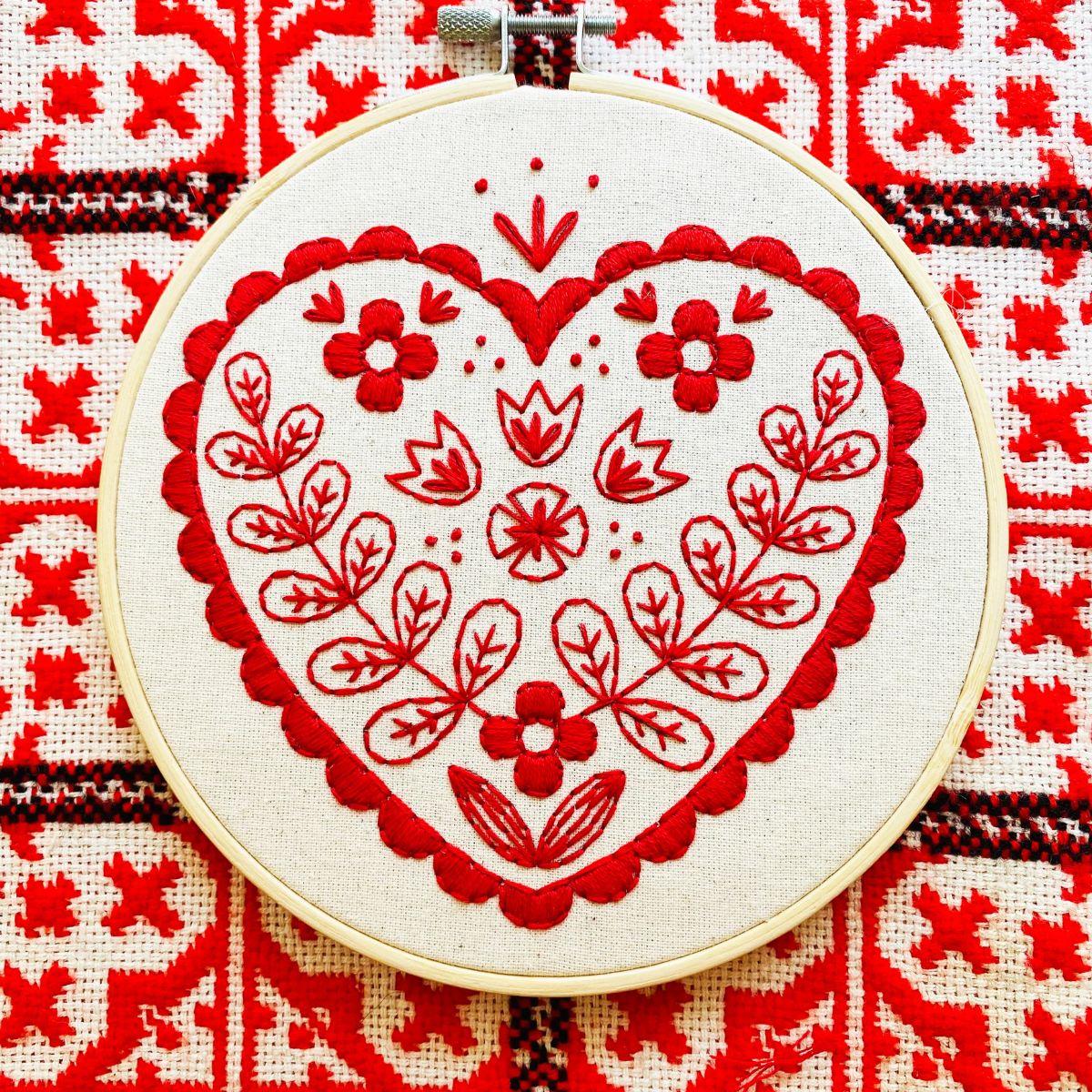 Nordic Heart Complete Embroidery Kit - Public Mercantile
