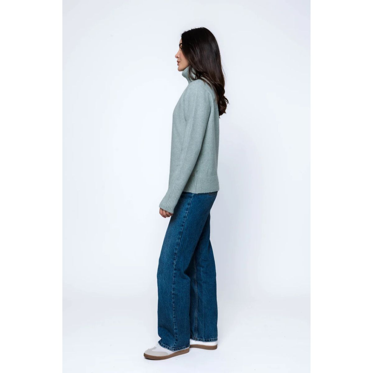 Aubrey Turtleneck Sweater  — Misty Green - Public Mercantile