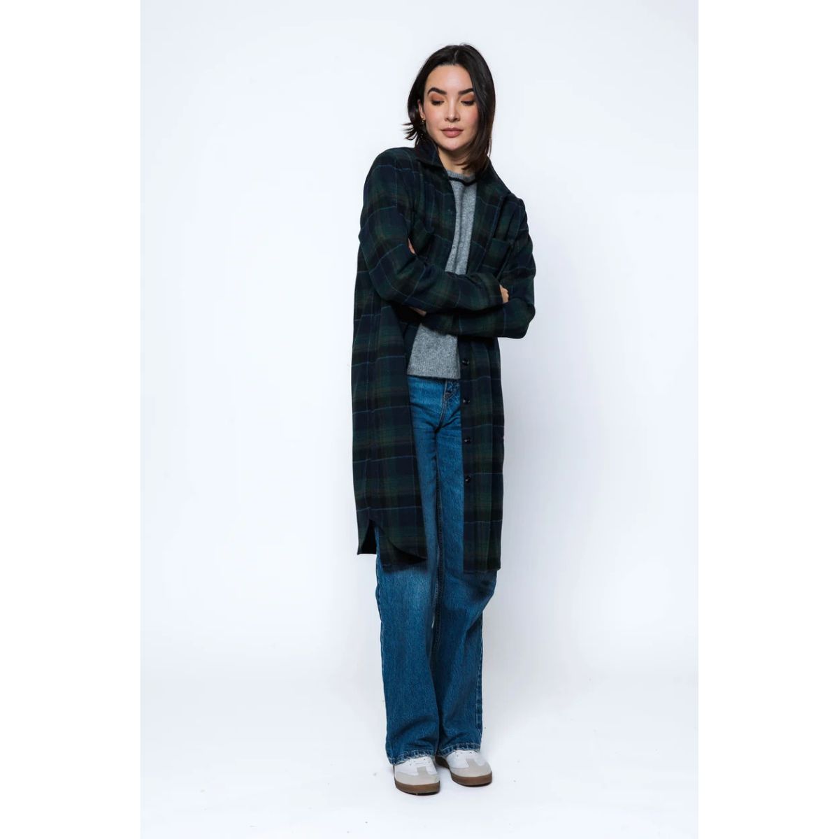 Mercer Shirt Jacket  — Winter Grey Plaid - Public Mercantile