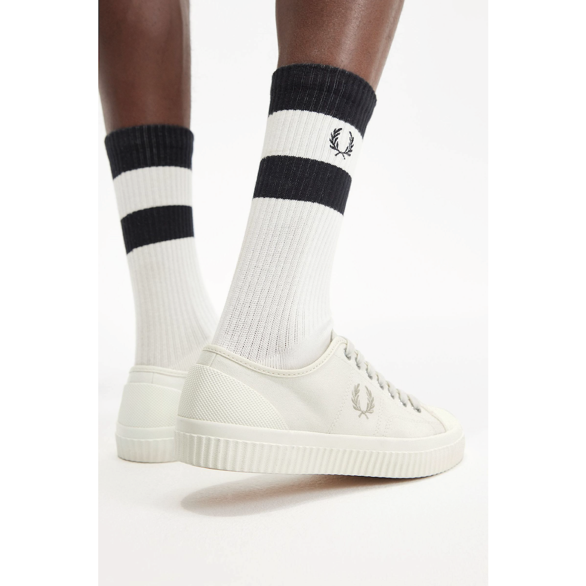 Fred Perry Hughes Canvas Plimsoll Shoe — Light Ecru/Oatmeal - Public Mercantile