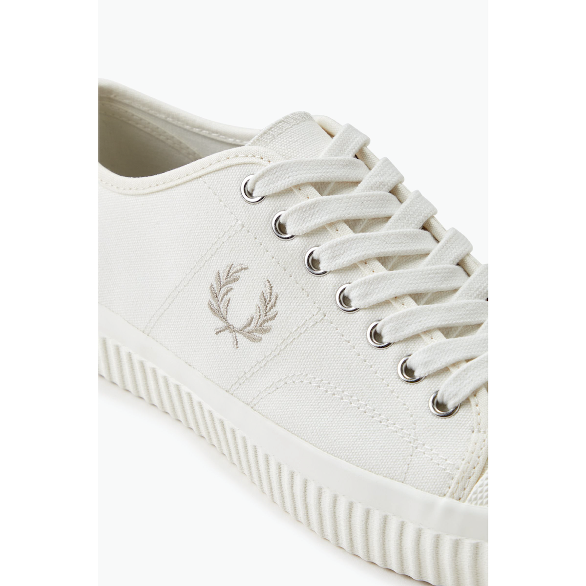 Fred Perry Hughes Canvas Plimsoll Shoe — Light Ecru/Oatmeal - Public Mercantile