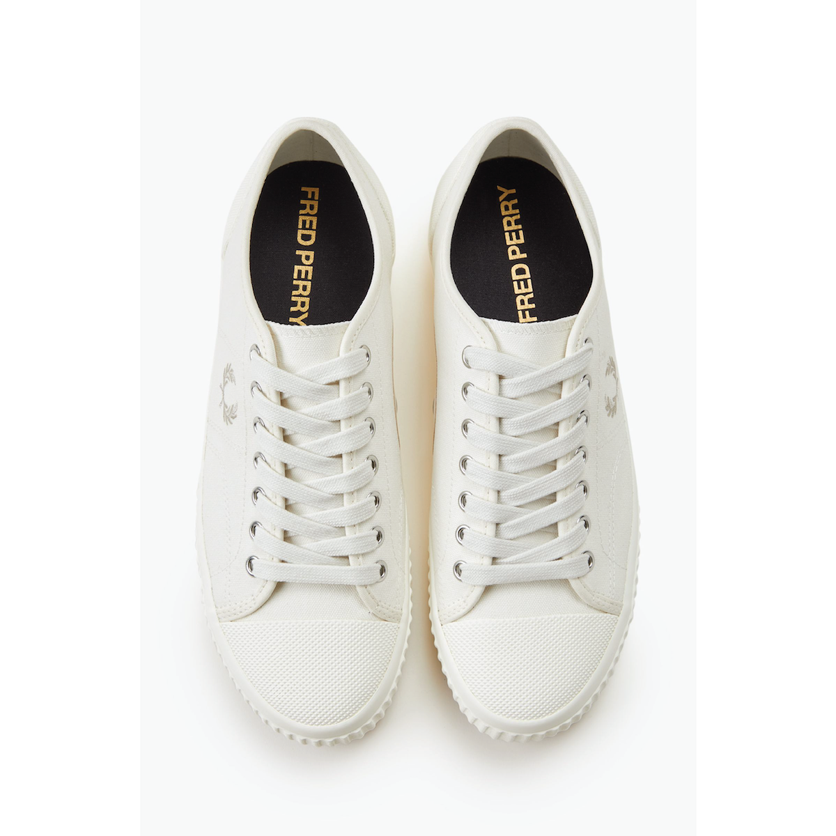 Fred Perry Hughes Canvas Plimsoll Shoe — Light Ecru/Oatmeal - Public Mercantile