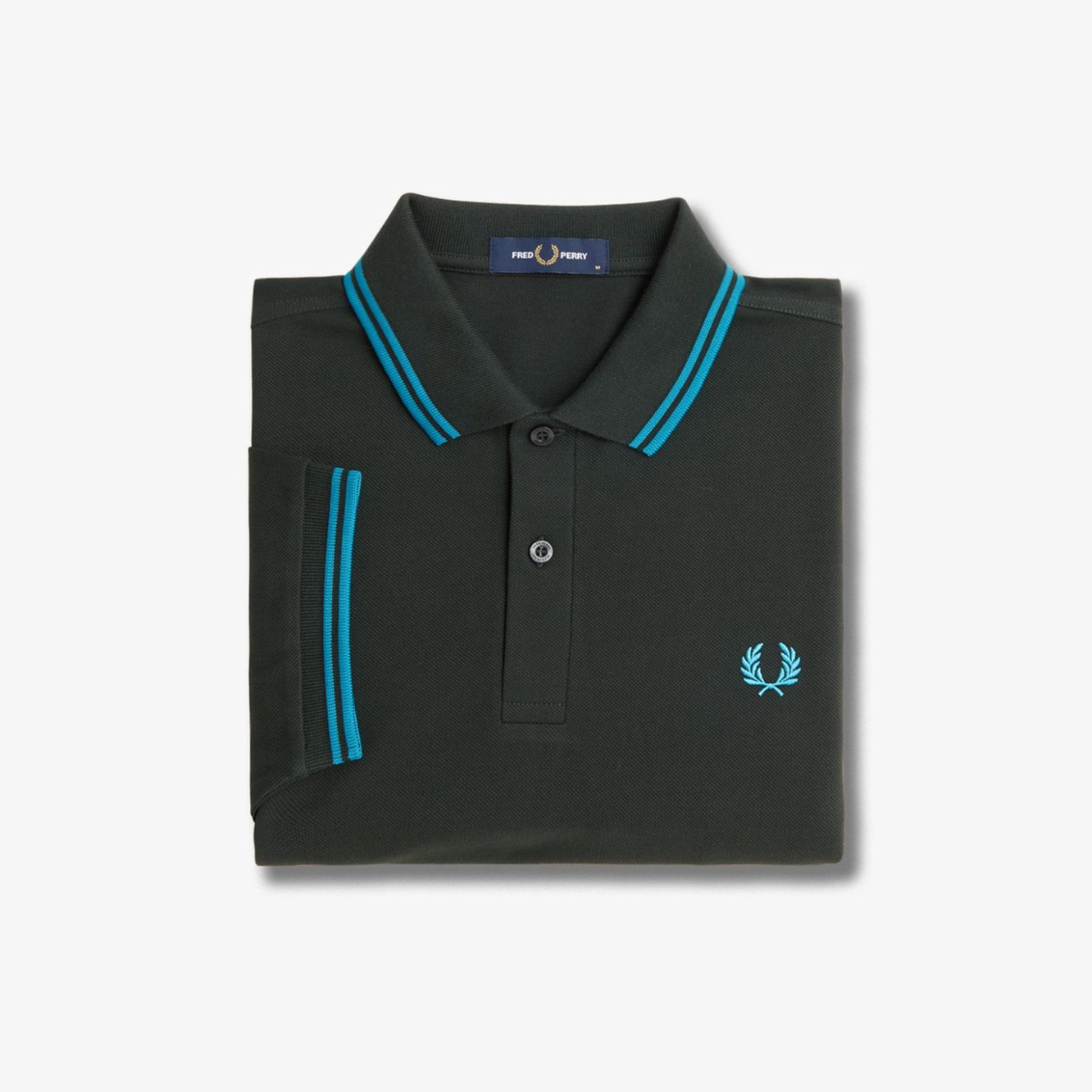 Fred Perry Twin Tipped Polo Shirt - Night Green/Ocean - Public Mercantile