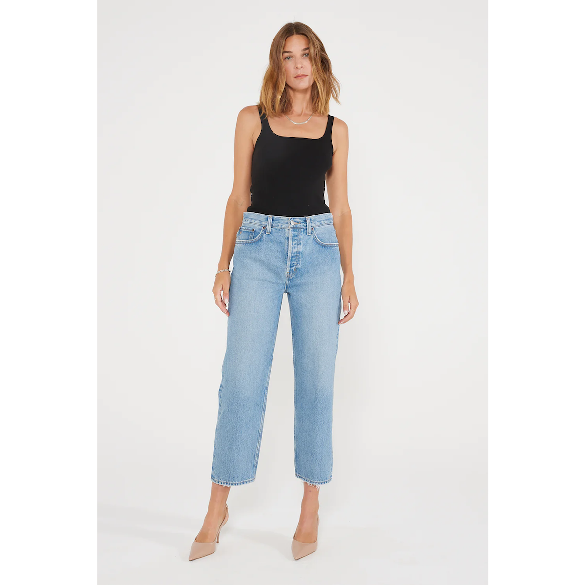 Ética Tyler Straight Crop — Sea Wall / Organic Cotton - Public Mercantile