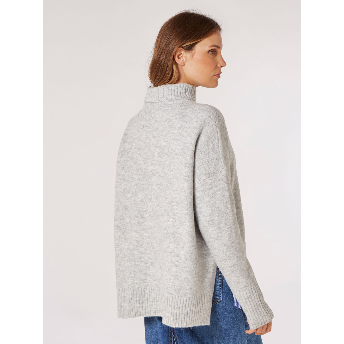 Oversized Bouclé Sweater — Grey - Public Mercantile