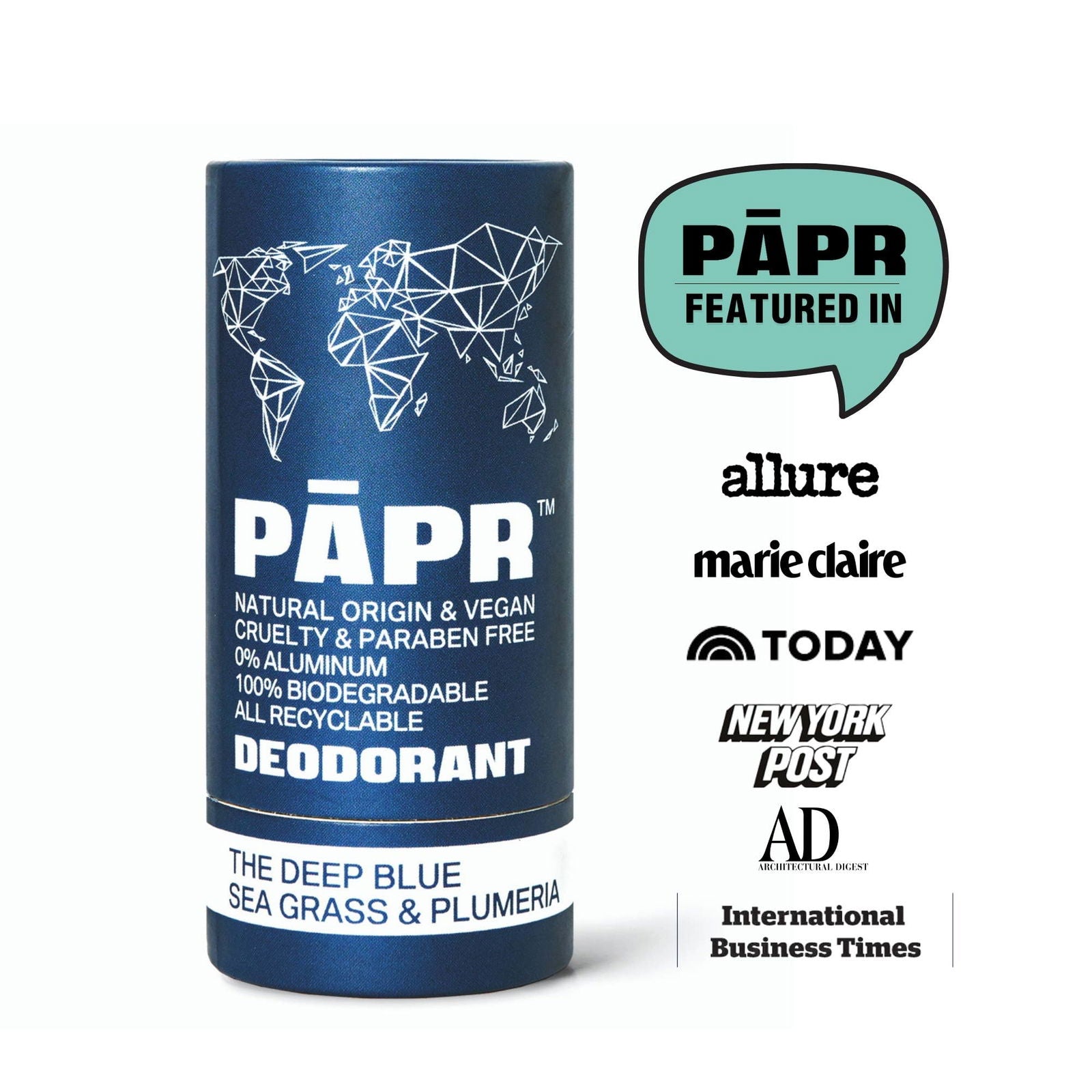 PAPR The Deep Seagrass & Plumeria Deodorant - Public Mercantile