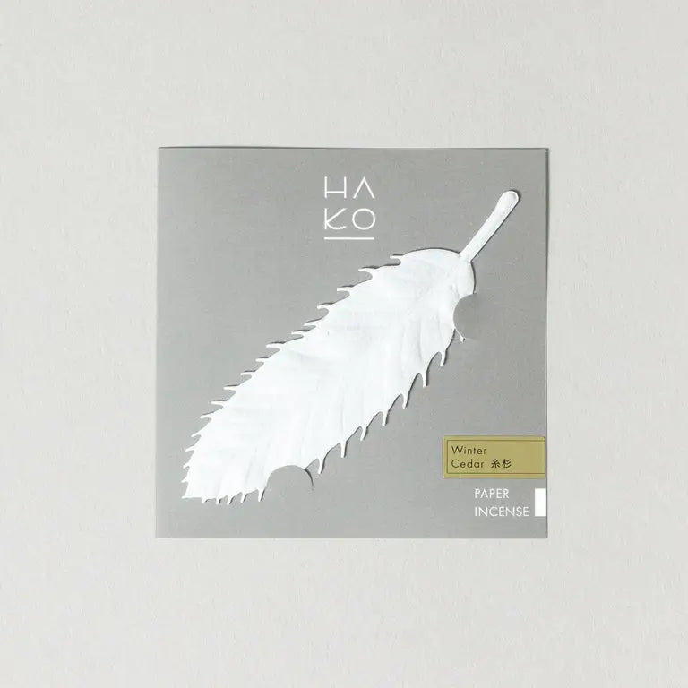 HA KO Paper Incense Leaves — White Winter Cedar