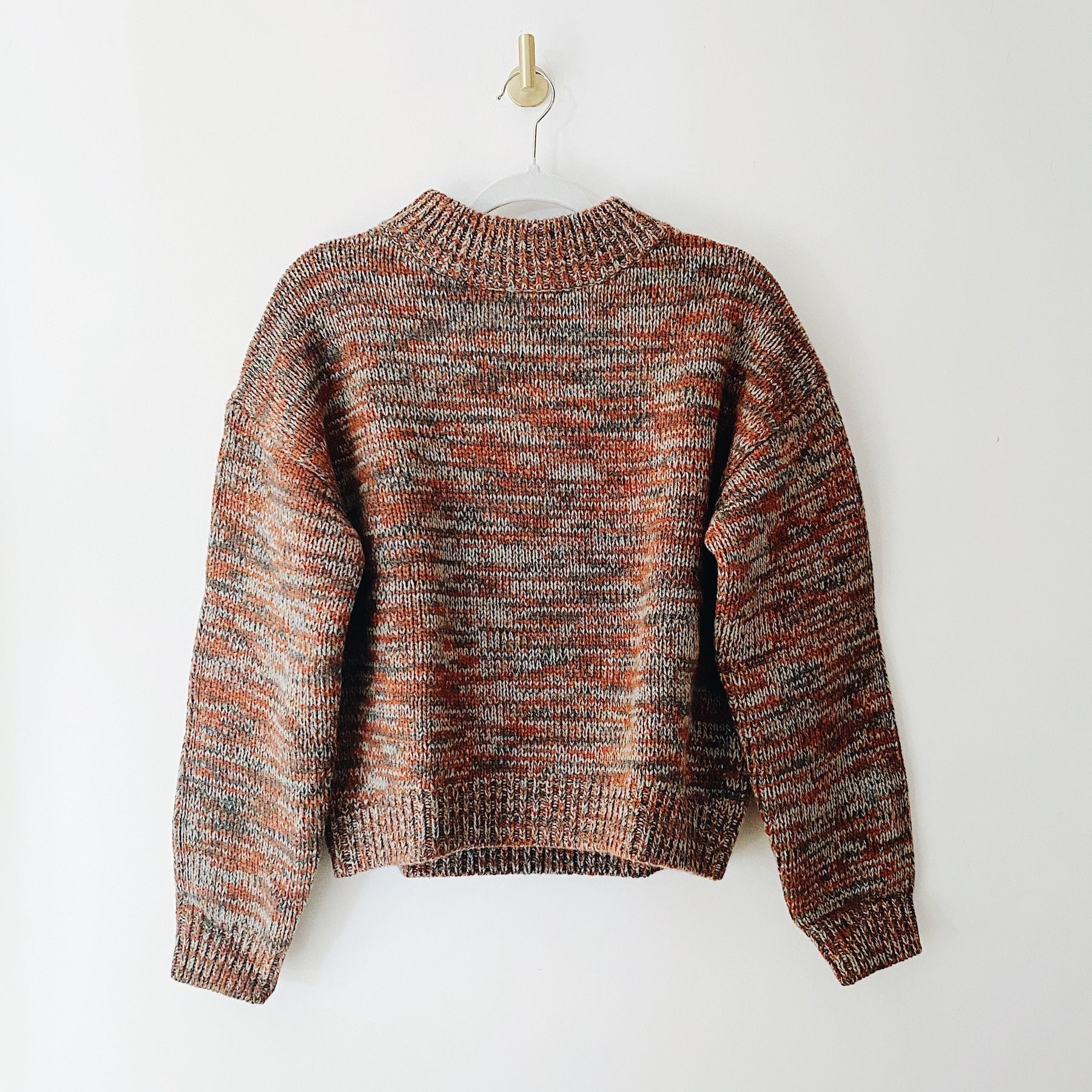 Paper Label Pine Merino Sweater — Rust Mix