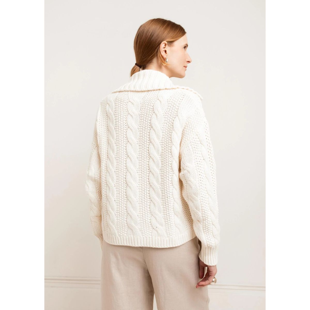 Paper Label Leni Cotton Cardigan — Gardenia - Public Mercantile