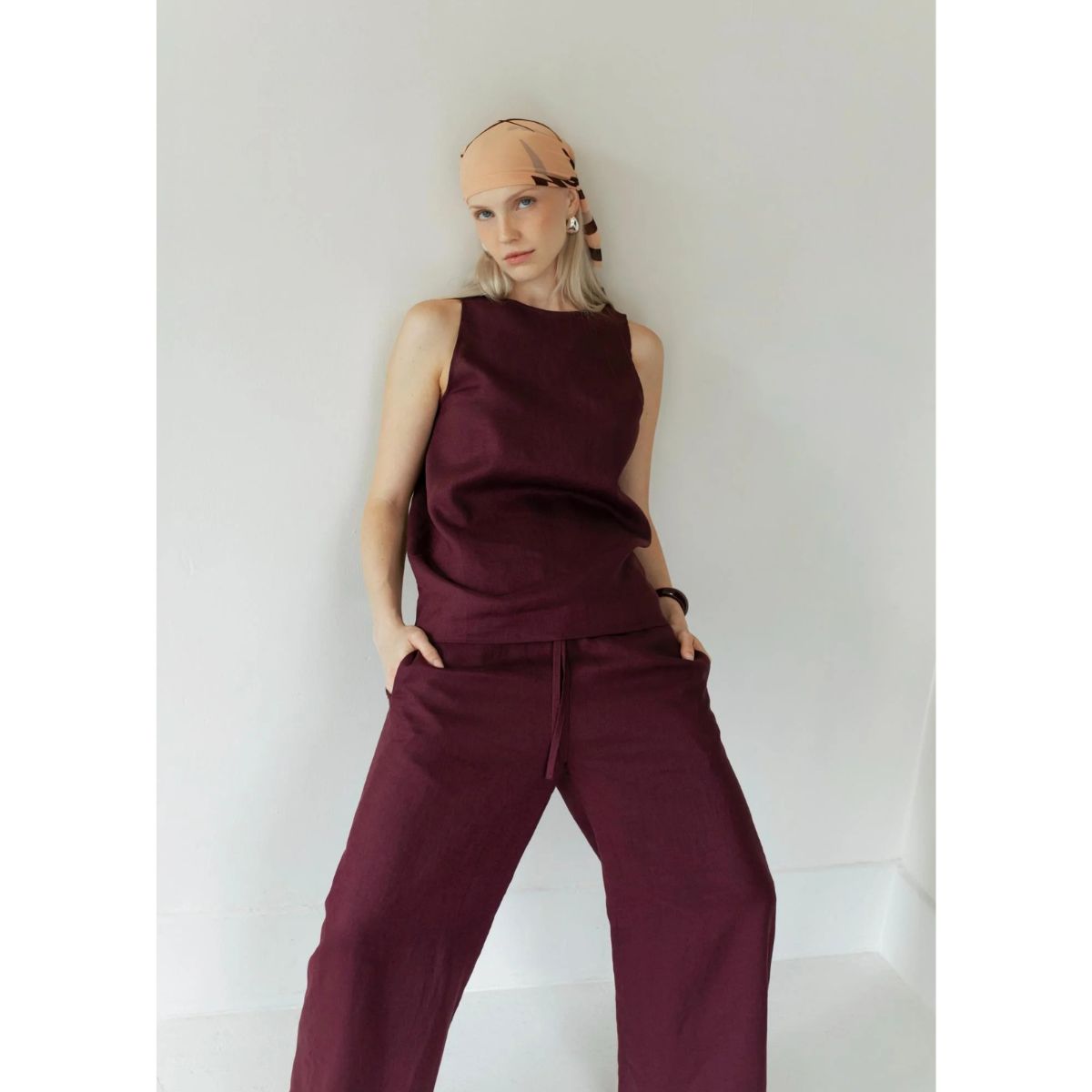 Paper Label Sadie Linen Pant — Fig - Public Mercantile