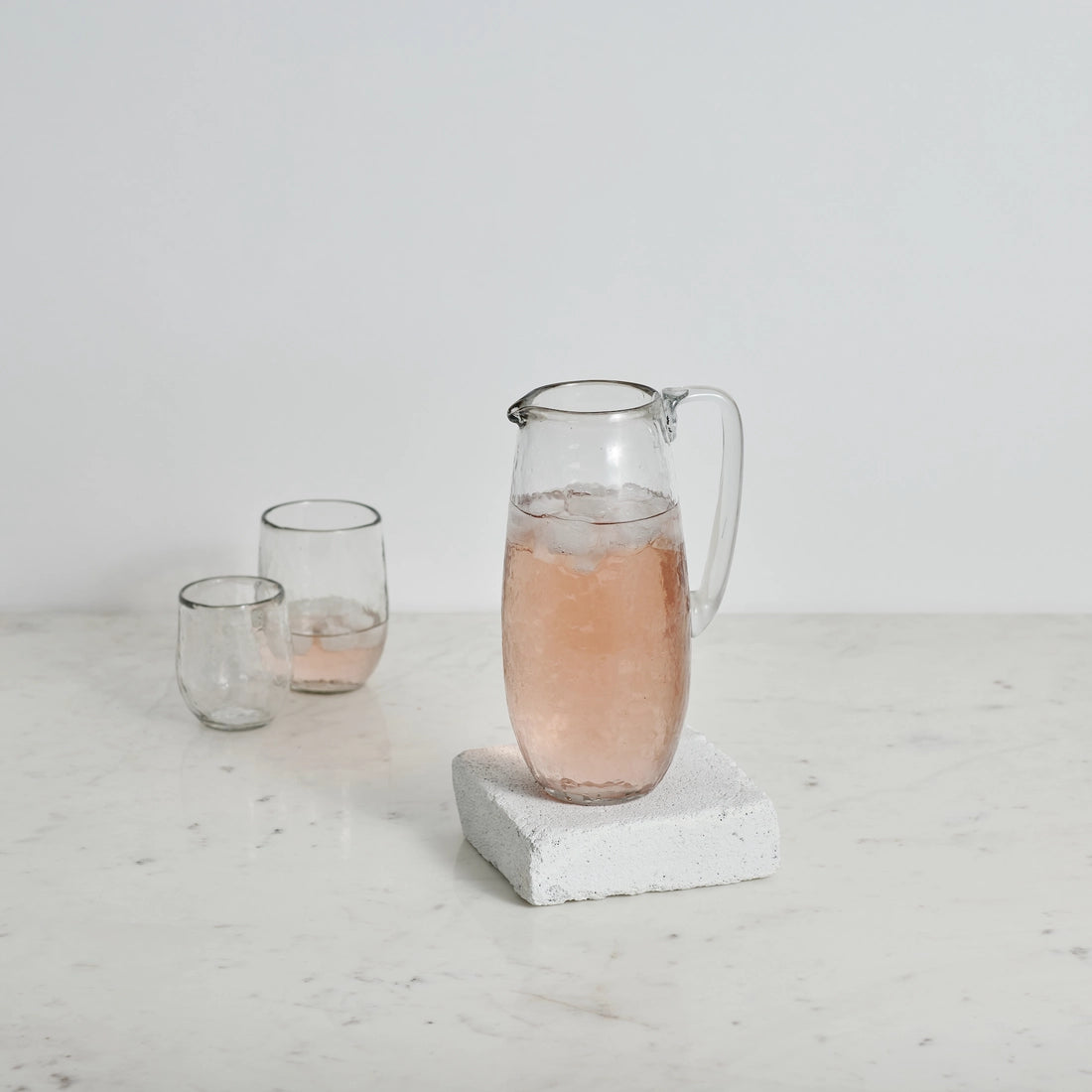 Pebbled Glass Pitcher - Public Mercantile