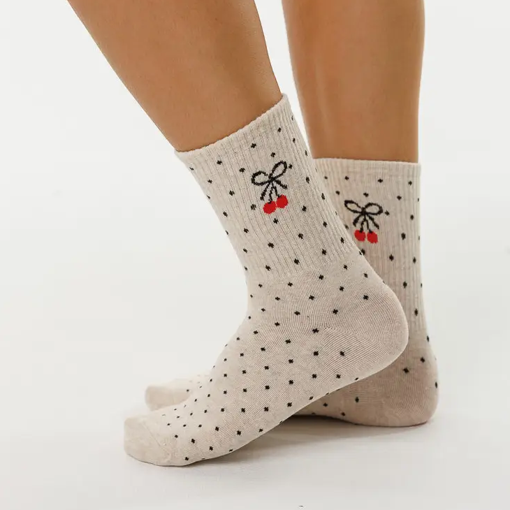 Polka Dot Cherry Socks - Public Mercantile