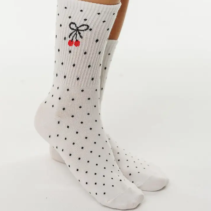 Polka Dot Cherry Socks - Public Mercantile